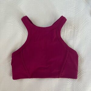 Lululemon Ribbed High Neck Sports Bra